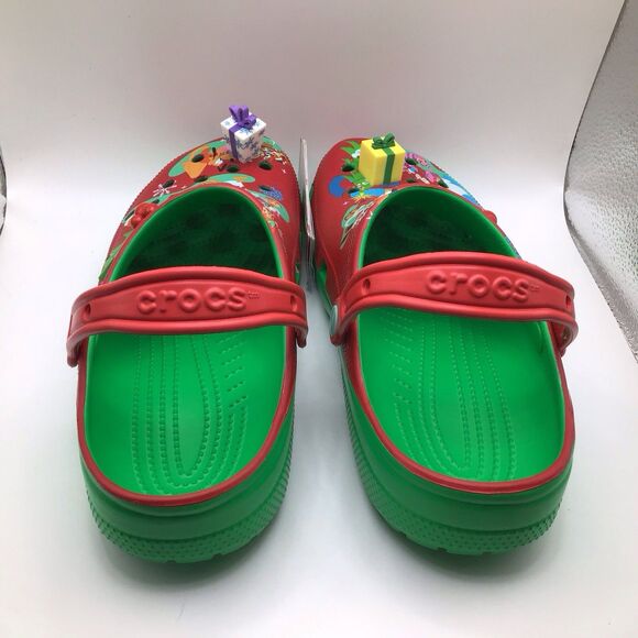 Crocs Disney Classic Christmas Clog 209363 3E8 Red Green Men\'s 11 EUR 45-46